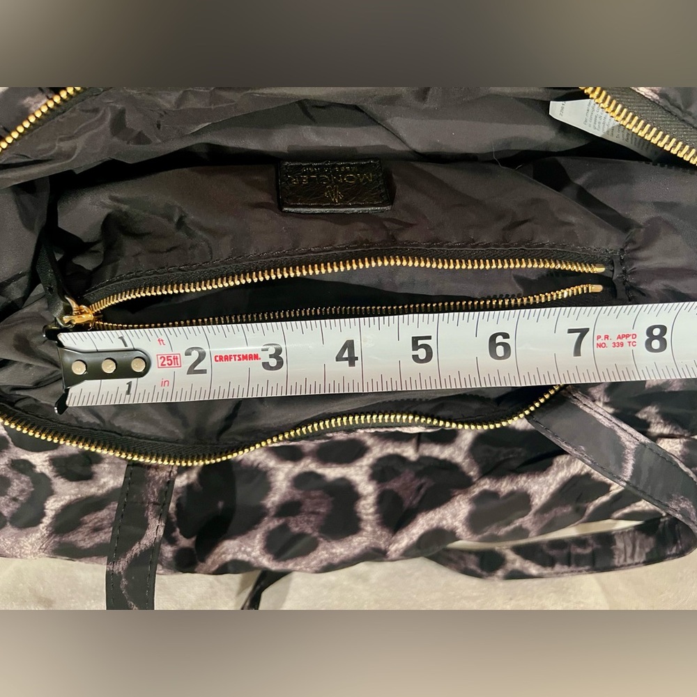 Moncler THERESE New With Tags Leopard Animal Print Purse Tote Shoulder Bag - Picture 10 of 13